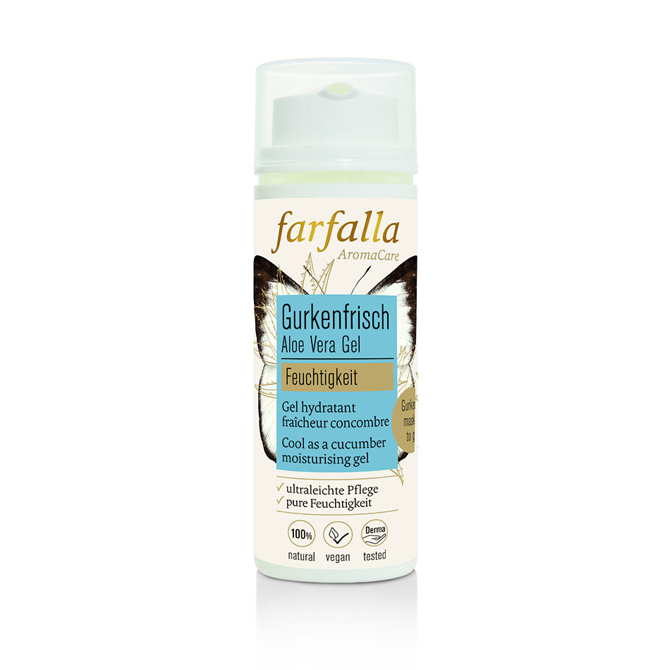 Gel hydratant aloe vera et Concombre Bio Farfalla France